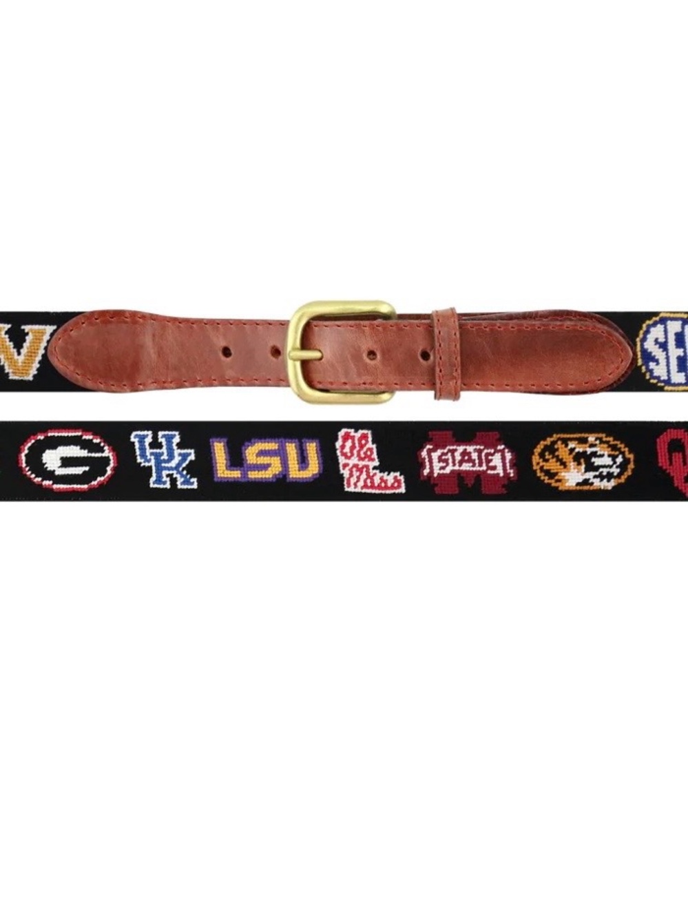 Smathers & Branson SEC needlepoint belt - Picture 2 of 12